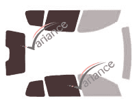 Glazing template - 3/4 rear kit - Peugeot 206 (1) SW Break 5 doors (1998 - 2007) Glazing template - 3/4 rear kit - Peugeot 206 (1) SW Break 5 doors (1998 - 2007)