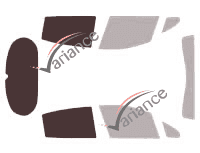 Glazing template - kit 3/4 rear - Peugeot 208 (1) 5 doors (2012 - 2019) Glazing template - kit 3/4 rear - Peugeot 208 (1) 5 doors (2012 - 2019)