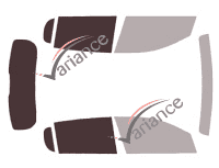 Gabarit vitrage - kit 3/4 arrière - Peugeot 308 (2) 5 portes (2013 - 2022) Gabarit vitrage - kit 3/4 arrière - Peugeot 308 (2) 5 portes (2013 - 2022)