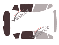 Gabarit vitrage - kit 3/4 arrière - Peugeot 308 (1) SW Break 5 portes (2008 - 2014) Gabarit vitrage - kit 3/4 arrière - Peugeot 308 (1) SW Break 5 portes (2008 - 2014)