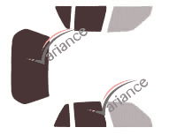 Glazing template - kit 3/4 rear - Peugeot 309 (phase 1) 5 doors (1985 - 1990) Glazing template - kit 3/4 rear - Peugeot 309 (phase 1) 5 doors (1985 - 1990)