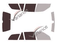 Plantilla de acristalamiento - Kit 3/4 trasero - Peugeot 406 (1) 5 puertas (1995 - 2004)