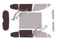 Glazing template - kit 3/4 rear - Peugeot 5008 (1) 5 doors (2009 - 2017) Glazing template - kit 3/4 rear - Peugeot 5008 (1) 5 doors (2009 - 2017)