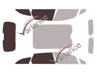 Glazing template - 3/4 rear kit - Peugeot 508 (1) RXH Break 5 doors (2012 - 2018) Glazing template - 3/4 rear kit - Peugeot 508 (1) RXH Break 5 doors (2012 - 2018)