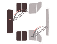 Gabarit vitrage - kit 3/4 arrière - Fiat Ducato (1) Double Cabine Pick-Up 4 portes (1994 - 2006)