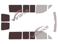 Mascherina per vetri - kit 3/4 posteriore - Peugeot Expert (1) 5 porte (1995 - 2006) Mascherina per vetri - kit 3/4 posteriore - Peugeot Expert (1) 5 porte (1995 - 2006)