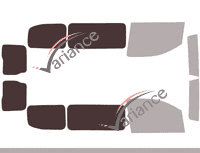 Gabarit vitrage - kit 3/4 arrière - Peugeot Expert (3) Standard 5/6 portes (depuis 2016)