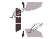 Glazing template - 3/4 rear kit - Peugeot Hoggar Pick-Up 2 doors (2010 - 2014) Glazing template - 3/4 rear kit - Peugeot Hoggar Pick-Up 2 doors (2010 - 2014)