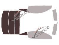 Sagoma di vetratura - Kit 3/4 posteriore - Peugeot RCZ Coupé 2 porte (2010 - 2015) Sagoma di vetratura - Kit 3/4 posteriore - Peugeot RCZ Coupé 2 porte (2010 - 2015)