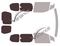 Plantilla de acristalamiento - Kit trasero 3/4 - Peugeot Rifter (1) Corto 6 puertas (desde 2018)