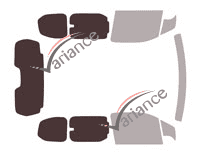 Plantilla de acristalamiento - Kit trasero 3/4 - Peugeot Rifter (1) Corte 5 puertas (desde 2018)