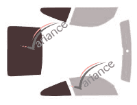 Verglasungsschablone - Kit 3/4 hinten - Porsche 911 (5) Coupe 2 portes (1998 - 2006)