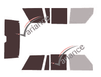 Gabarit vitrage - kit 3/4 arrière - Land Rover Range Rover (1) 5 portes (1986 - 1996) Gabarit vitrage - kit 3/4 arrière - Land Rover Range Rover (1) 5 portes (1986 - 1996)