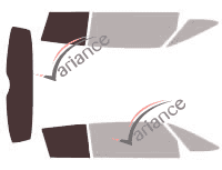Schablone Verglasung - Kit 3/4 hinten - Renault Avantime (1) 3 Türen (2001 - 2003) Schablone Verglasung - Kit 3/4 hinten - Renault Avantime (1) 3 Türen (2001 - 2003)