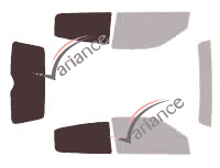 Gabarit vitrage - kit 3/4 arrière - Renault Clio (2) 3 portes (1998 - 2005) Gabarit vitrage - kit 3/4 arrière - Renault Clio (2) 3 portes (1998 - 2005)