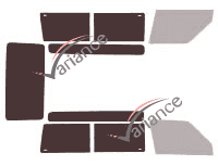 Glazing template - 3/4 rear kit - Renault Express (1) 3 doors (1985 - 2000) Glazing template - 3/4 rear kit - Renault Express (1) 3 doors (1985 - 2000)