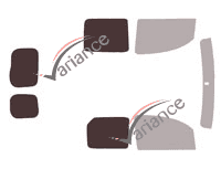 Plantilla de acristalamiento - Kit 3/4 trasero - Renault Kangoo (2) Utilitario 5 puertas (2008 - 2022) Plantilla de acristalamiento - Kit 3/4 trasero - Renault Kangoo (2) Utilitario 5 puertas (2008 - 2022)