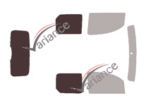 Plantilla de acristalamiento - Kit 3/4 trasero - Renault Kangoo (2) Utilitario 5 puertas (2008 - 2022) Plantilla de acristalamiento - Kit 3/4 trasero - Renault Kangoo (2) Utilitario 5 puertas (2008 - 2022)