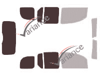 Glazing template - 3/4 rear kit - Renault Kangoo (2) 5 doors (2008 - 2022)