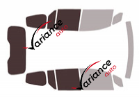 Plantilla de acristalamiento - Kit trasero 3/4 - Renault Kangoo (3) Corto 5 puertas (desde 2021)