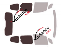 Gabarit vitrage - kit 3/4 arrière - Nissan Townstar (1) Court 5 portes (depuis 2021)