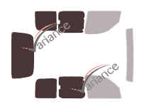 Plantilla de acristalamiento - Kit 3/4 trasero - Renault Kangoo (1) 5 puertas (1997 - 2008) Plantilla de acristalamiento - Kit 3/4 trasero - Renault Kangoo (1) 5 puertas (1997 - 2008)