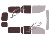 Plantilla de acristalamiento - Kit 3/4 trasero - Renault Kangoo (2) MAXI 6 puertas (2010 - 2021) Plantilla de acristalamiento - Kit 3/4 trasero - Renault Kangoo (2) MAXI 6 puertas (2010 - 2021)