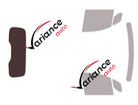 Gabarit vitrage - kit 3/4 arrière - Nissan Townstar (1) Utilitaire 4/5 portes (depuis 2021)