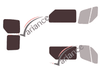 Glazing template - 3/4 rear kit - Renault Master (3) L1 / L2/ L3/ L4 6-door van (2019 - 2024) Glazing template - 3/4 rear kit - Renault Master (3) L1 / L2/ L3/ L4 6-door van (2019 - 2024)