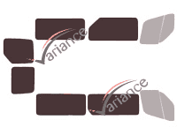 Glazing template - 3/4 rear kit - Renault Master (3) L2 5 doors (2019 - 2024) Glazing template - 3/4 rear kit - Renault Master (3) L2 5 doors (2019 - 2024)