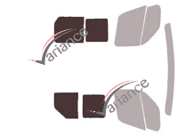 Plantilla de acristalamiento - Kit 3/4 trasero - Nissan NV400 (1) L1 / L2 / L3 / L4 Furgoneta 5 puertas (2010 - 2024)