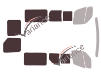 Glazing template - 3/4 rear kit - Renault Master (3) L1 5-door (2019 - 2024) Glazing template - 3/4 rear kit - Renault Master (3) L1 5-door (2019 - 2024)
