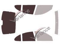 Glazing template - 3/4 rear kit - Renault Megane (1) 5 doors (1995 - 2002)