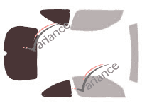 Template for glazing - 3/4 rear kit - Renault Megane (1) Coupe 2 doors (1995 - 2003) Template for glazing - 3/4 rear kit - Renault Megane (1) Coupe 2 doors (1995 - 2003)
