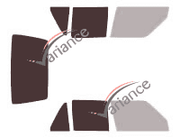 Gabarit vitrage - kit 3/4 arrière - Renault Super 5 5 portes (1984 - 1997)