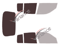 Gabarit vitrage - kit 3/4 arrière - Renault Symbol Berline 4 portes (1999 - 2008) Gabarit vitrage - kit 3/4 arrière - Renault Symbol Berline 4 portes (1999 - 2008)