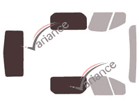 Gabarit vitrage - kit 3/4 arrière - Fiat Talento (2) Utilitaire 4/5 portes (2016 - 2020)
