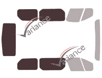 Plantilla de acristalamiento - Kit 3/4 traseros - Opel Vivaro (B) Corto 4/5 puertas (2014 - 2019)