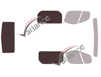 Glazing template - 3/4 rear kit - Nissan PrimaStar (1) 4 door van (2002 - 2015) Glazing template - 3/4 rear kit - Nissan PrimaStar (1) 4 door van (2002 - 2015)