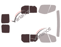 Glazing template - 3/4 rear kit - Nissan PrimaStar (1) 5 door van (2002 - 2015)