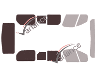 Plantilla de acristalamiento - Kit trasero 3/4 - Nissan NV300 (1) Puertas cortas 4/5 (desde 2016)