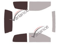 Plantilla de ventana - Kit 3/4 trasero - Renault Twingo (1) 3 puertas (1993 - 2007) Plantilla de ventana - Kit 3/4 trasero - Renault Twingo (1) 3 puertas (1993 - 2007)