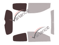 Gabarit vitrage - kit 3/4 arrière - Renault Twingo (2) 3 portes (2012 - 2014) Gabarit vitrage - kit 3/4 arrière - Renault Twingo (2) 3 portes (2012 - 2014)