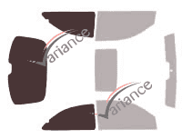 Plantilla de acristalamiento - Kit 3/4 trasero - Rover 25 3 puertas (1999 - 2005)