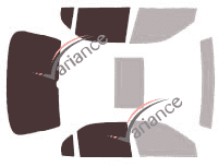 Mascherina per vetri - kit 3/4 posteriore - Honda Civic (6) Sedan 4 porte (1996 - 1998)