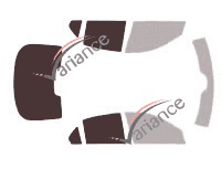 Mascherina per vetri - kit 3/4 posteriore - Saab 9.3 (2) berlina 4 porte (2002 - 2012)