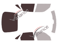 Gabarit vitrage - kit 3/4 arrière - Saab 9.3 (1) 5 portes (1993 - 2002)