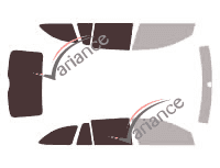 Plantilla de acristalamiento - Kit 3/4 trasero - Skoda Superb (2) Combi Break 5 puertas (2010 - 2016)