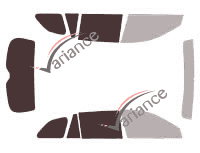 Mascherina per vetri - Kit 3/4 posteriore - Subaru Legacy (5) SW Estate 5 porte (2009 - 2015)