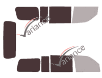Gabarit vitrage - kit 3/4 arrière - Suzuki APV 5 portes (2004 - 2013)
